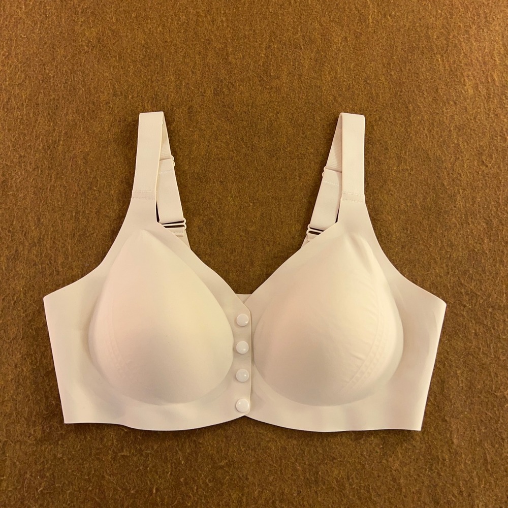 Unbranded Womens Large Beige Front Closure Seamless Wireless Bra New